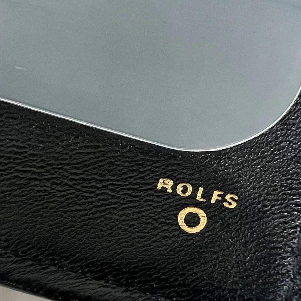 Rolfs Black Leather Card Holder